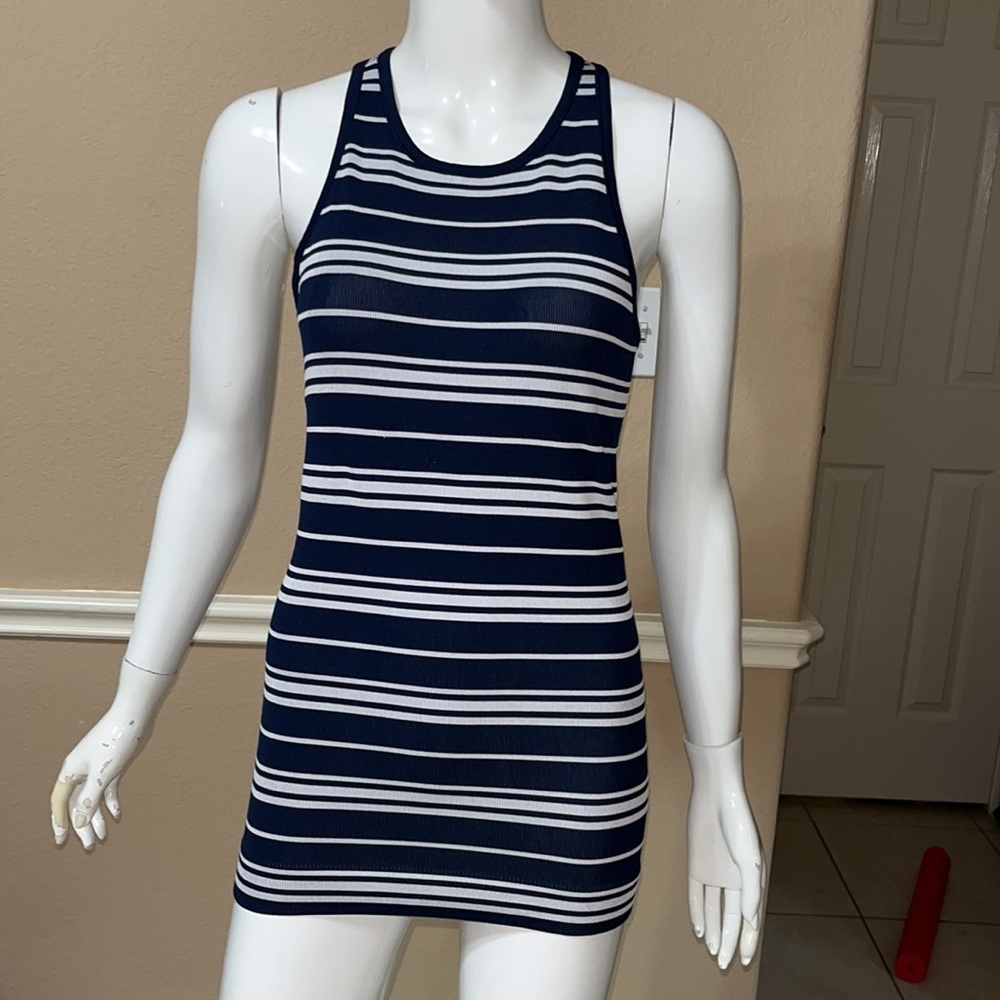 Athleta Stripe racerback workout tank top size M